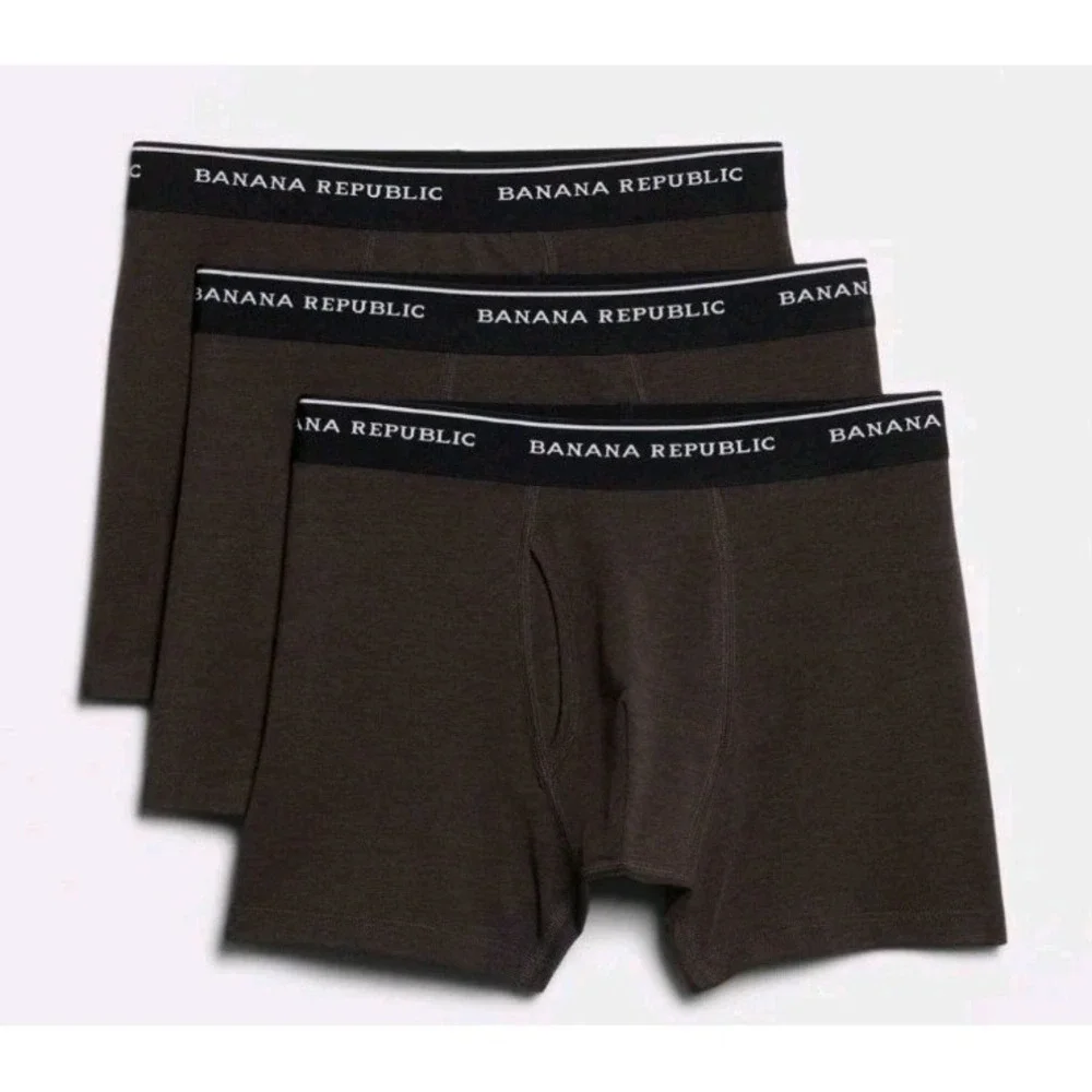 Banana Republic Men's Boxer Briefs, 3 Pack, Black 28